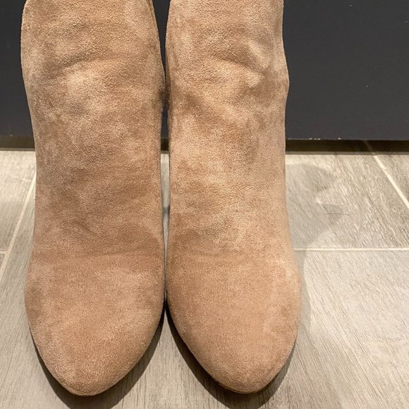 Yoki - Taupe Suede Booties - Picture 8 of 12